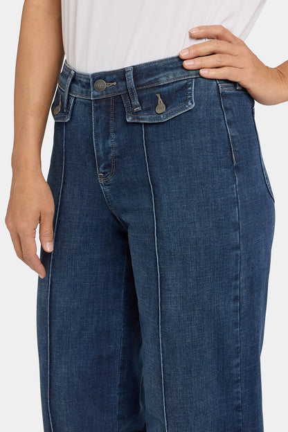 Teresa Wide Leg Jeans In Petite - Louvre Sapphire