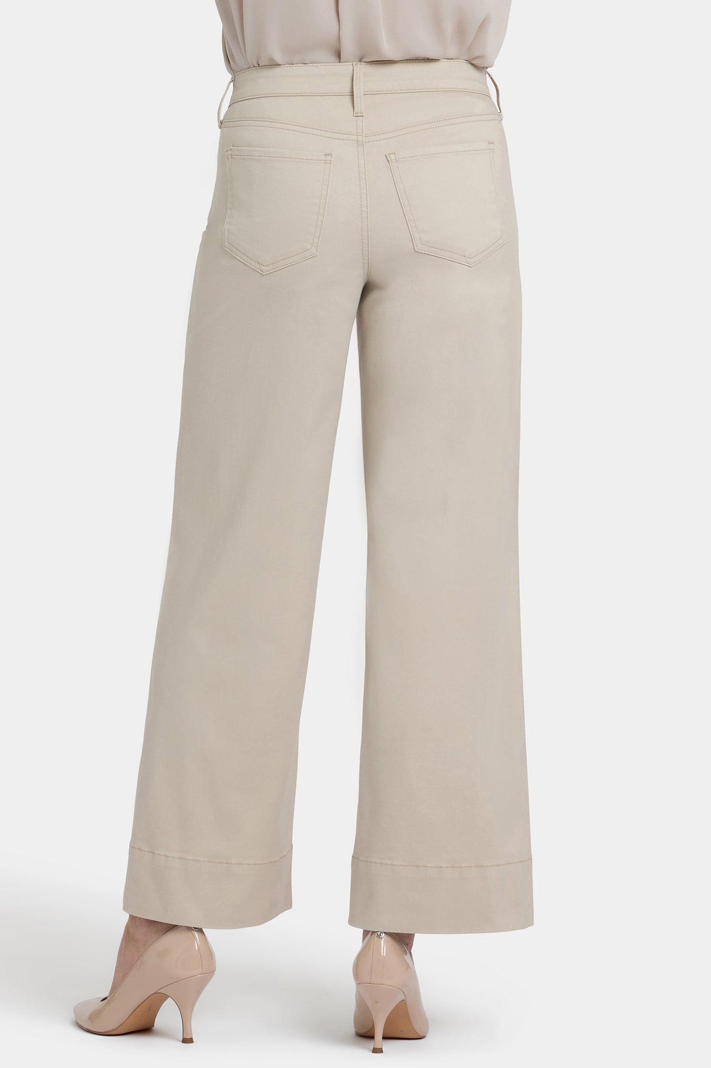 Teresa Wide Leg Ankle Jeans In Petite - Feather