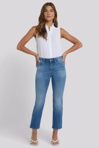 Marilyn Straight Ankle Jeans In Petite - Pacifica