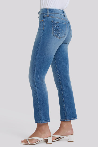 Marilyn Straight Ankle Jeans In Petite - Pacifica