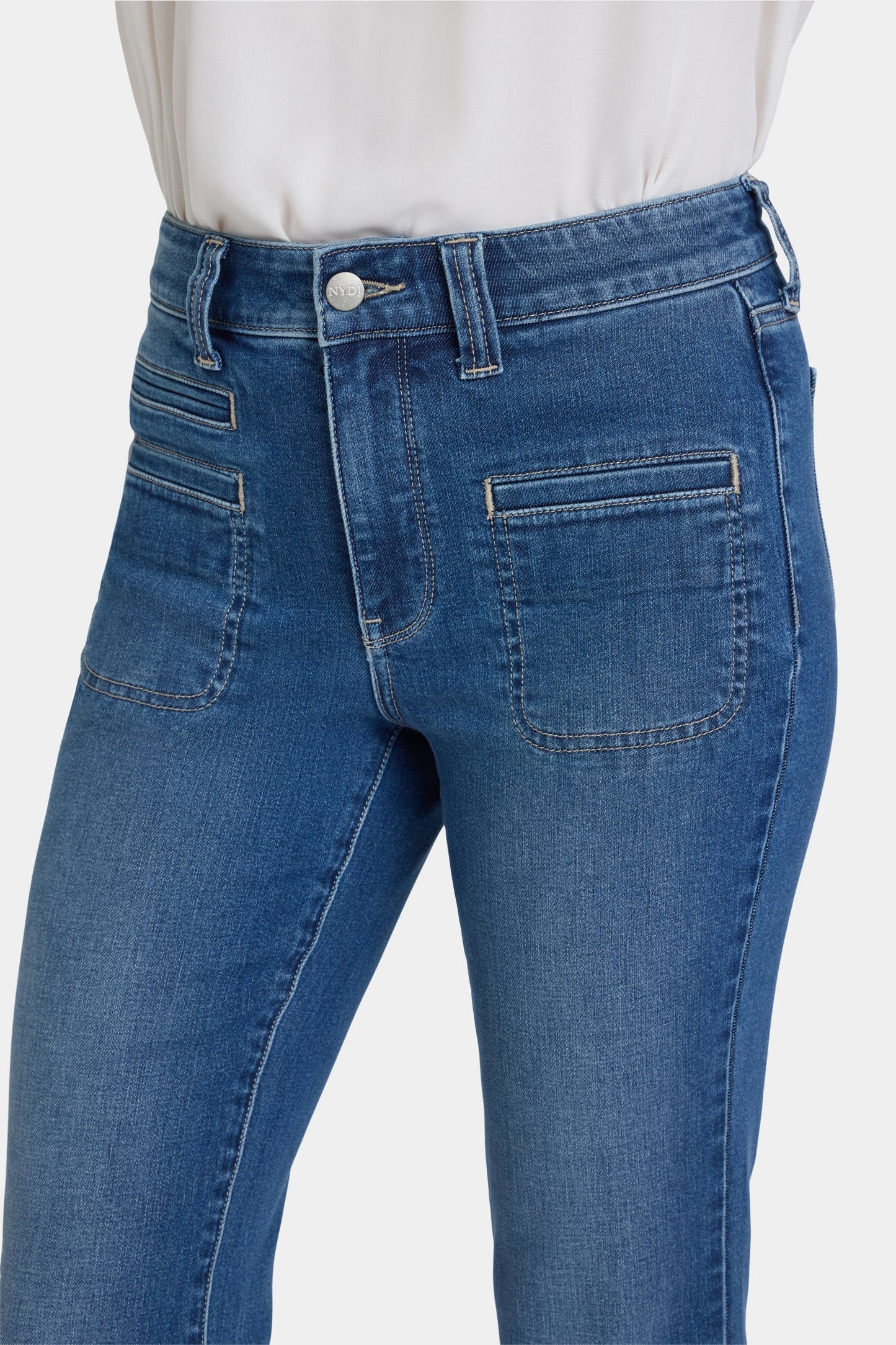 Marilyn Straight Jeans In Petite - Romantic Indigo