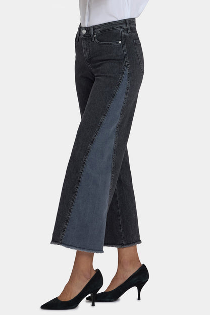 Teresa Wide Leg Jeans In Petite - Street Shade