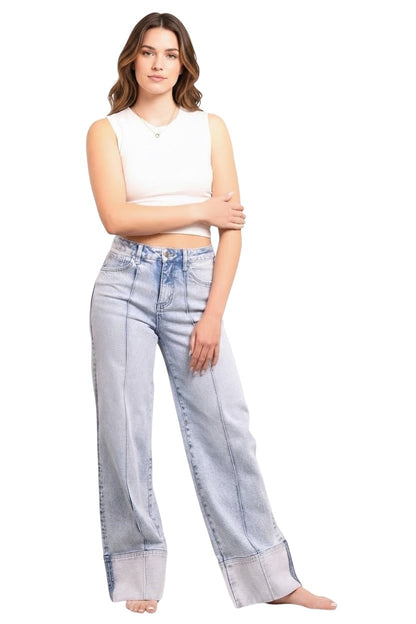 The Kallie High-Rise Tummy Control Wide Leg Denim - Three Inseams