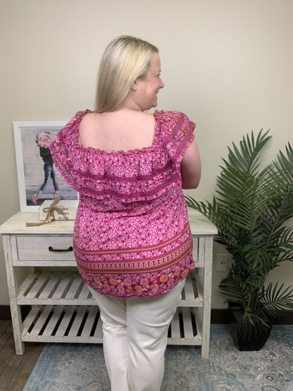 Might Be Crazy Women's Off The Shoulder Floral Top