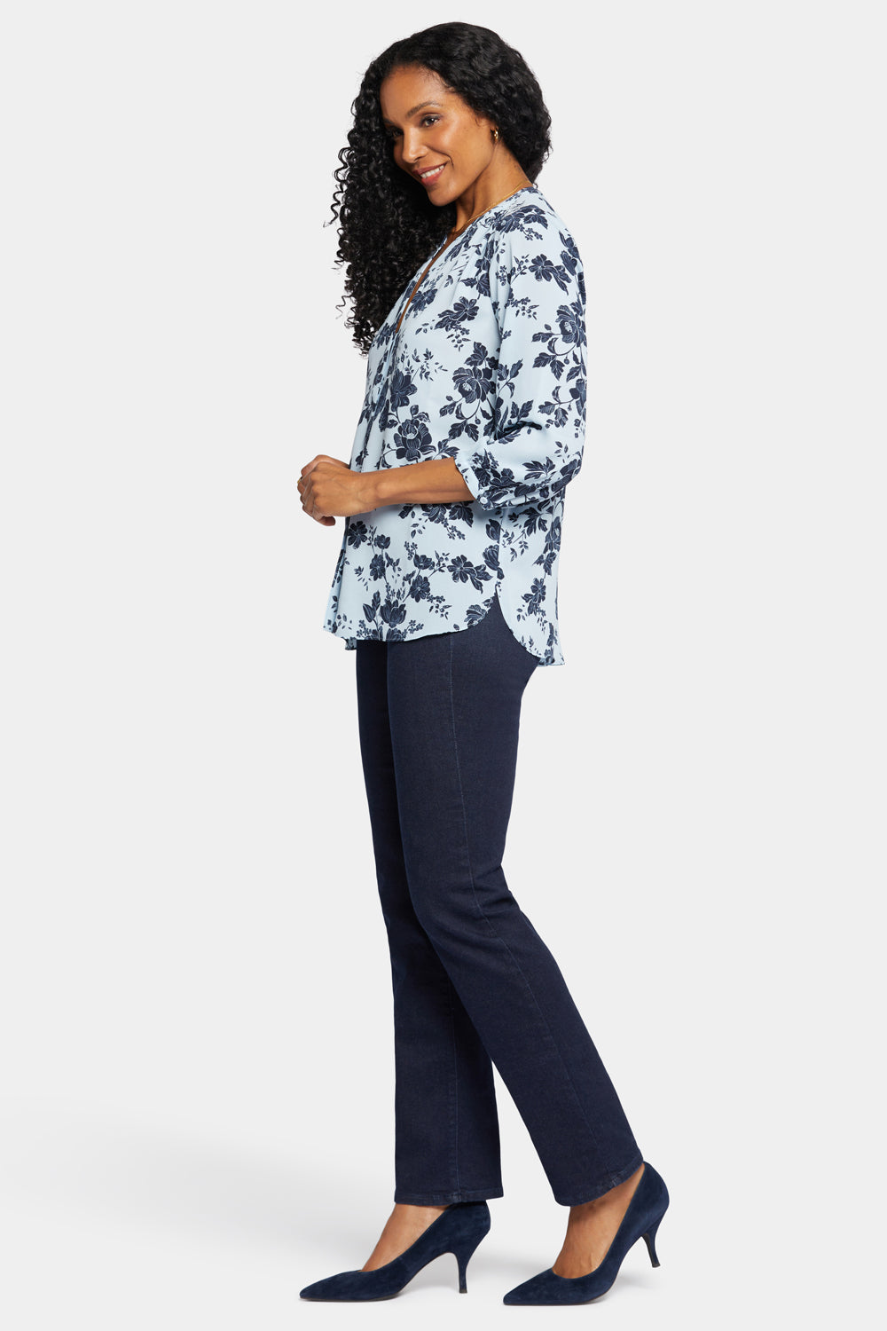 Pintuck Blouse - Rosemary Petals