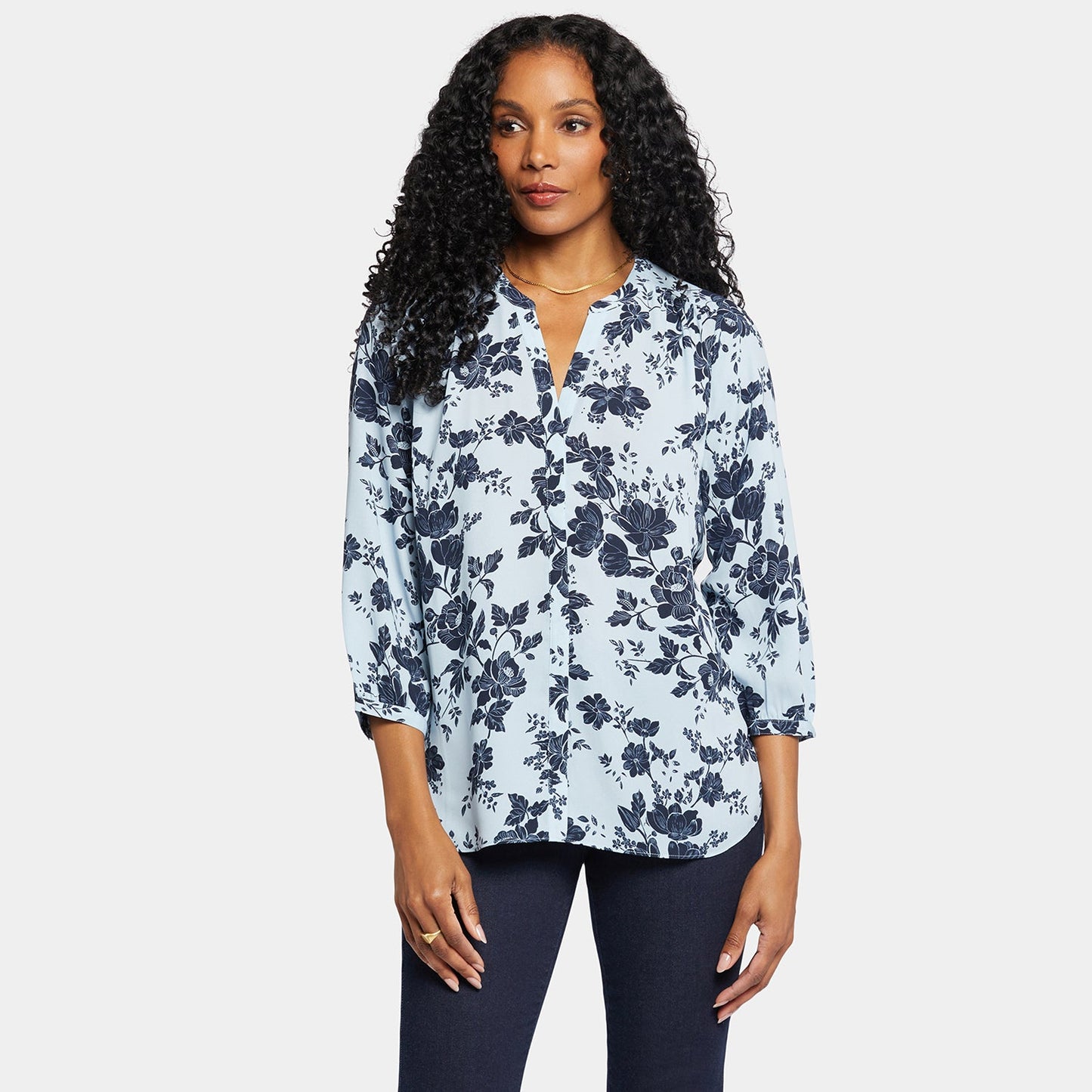 Pintuck Blouse - Rosemary Petals
