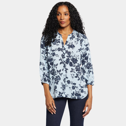 Pintuck Blouse - Rosemary Petals