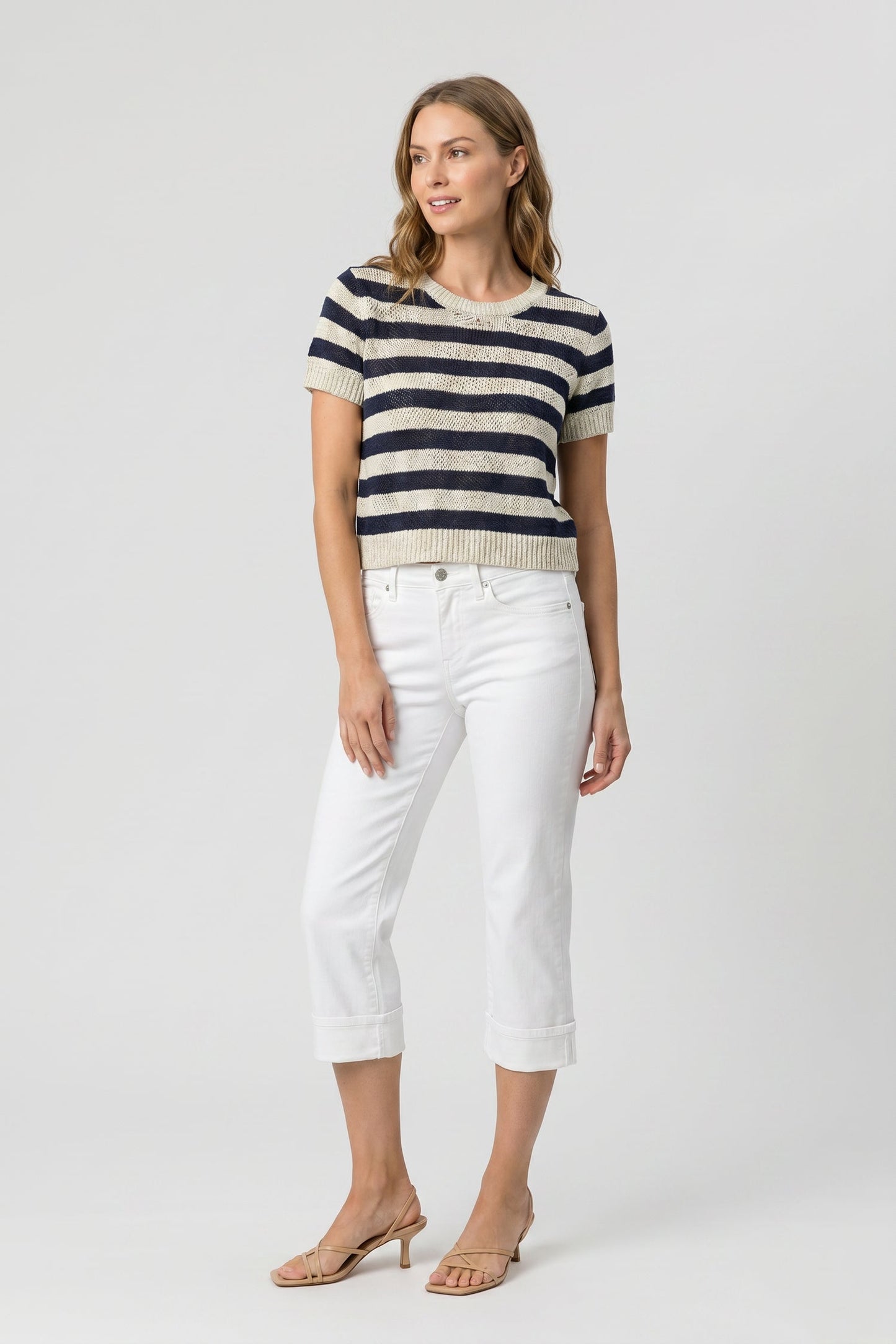 Marilyn Straight Crop Jeans - Optic White
