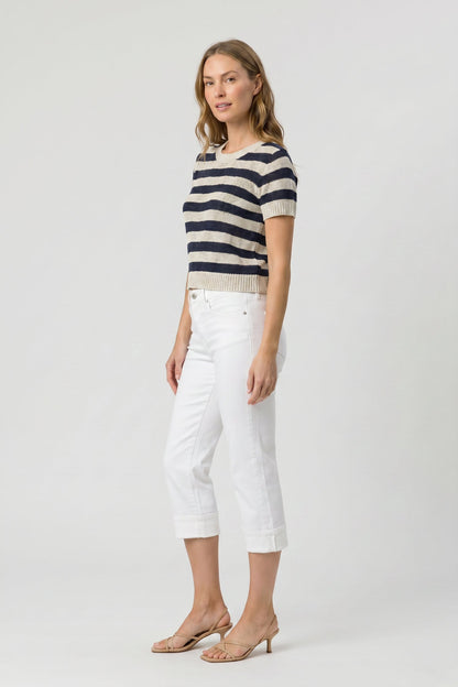 Marilyn Straight Crop Jeans - Optic White