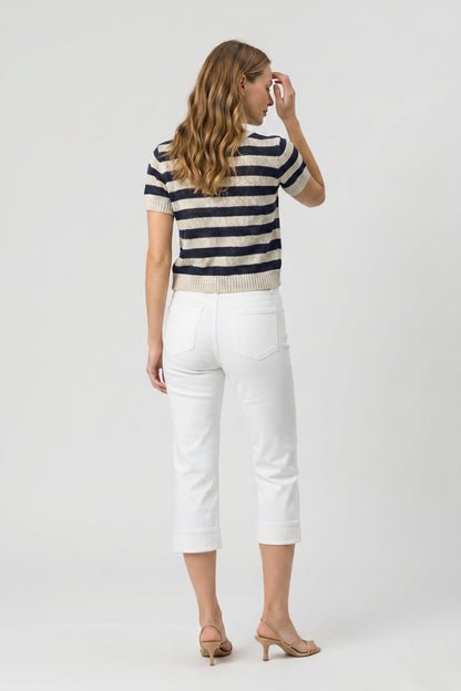 Marilyn Straight Crop Jeans - Optic White