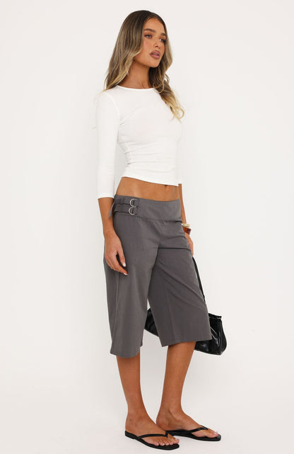 Get Ready With Me Capri Pants Grey