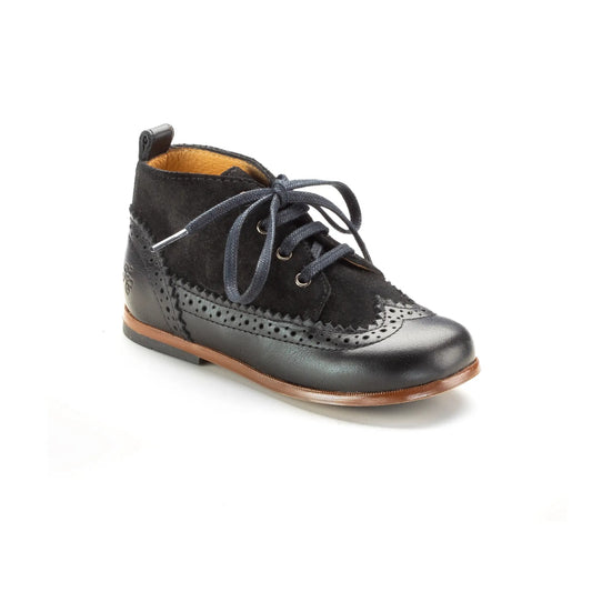 Teeth - Stylish Black Leather High Shoe for Toddlers