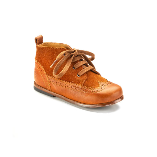 Teeth - Tan Leather Toddler Bootie