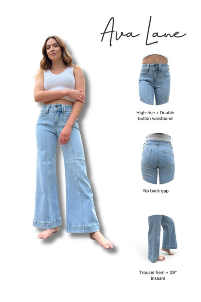 The Joan Super High-Rise Tummy Control Wide Leg Jeans