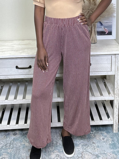 Give Me Space Women's Textured Wide Leg Pants