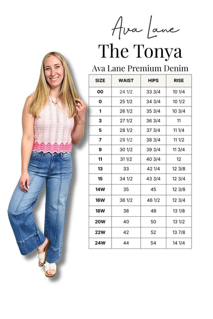 The Tonya High-Rise Tummy Control Wide Hem Wide Leg Jeans