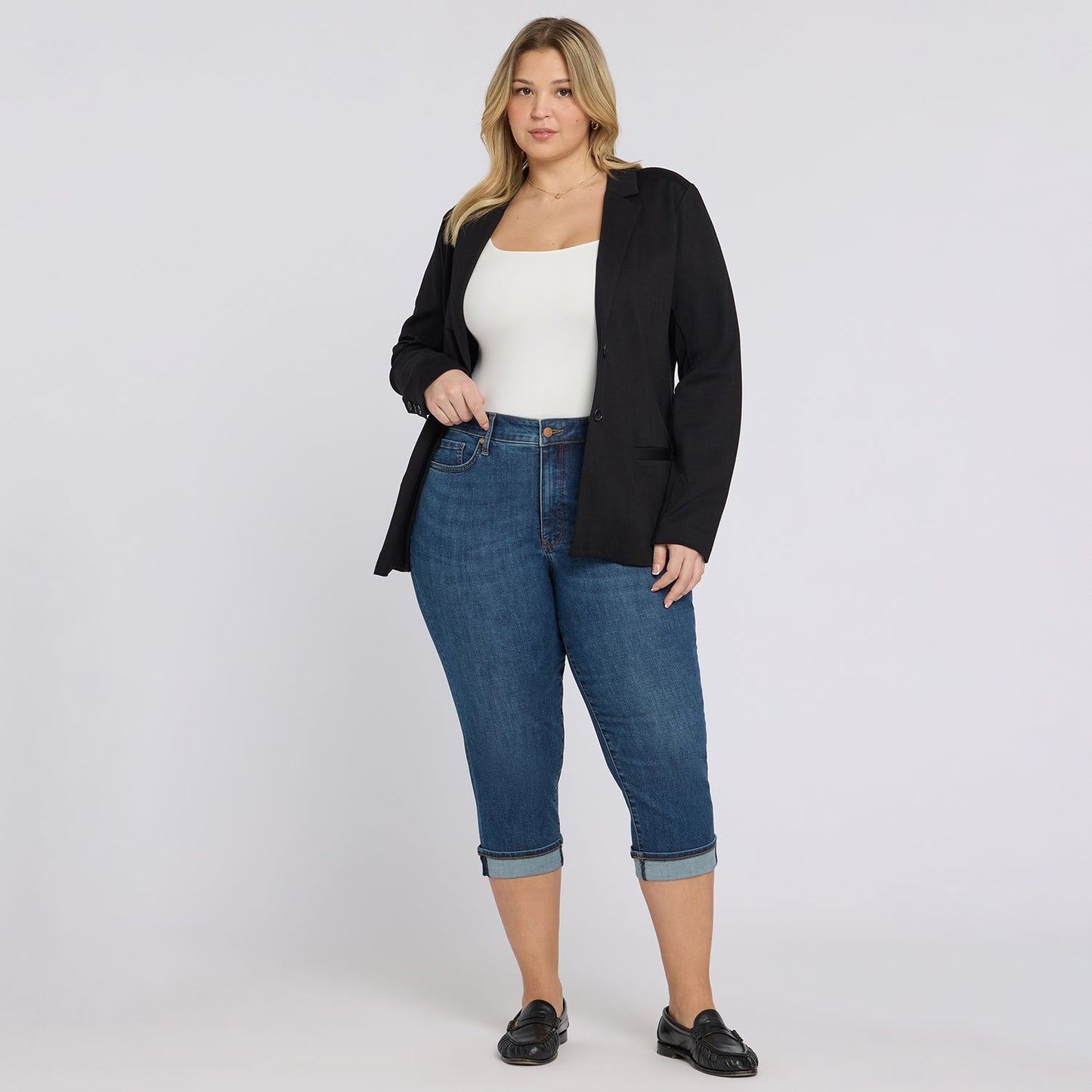Marilyn Straight Crop Jeans In Plus Size - Sunset Villa