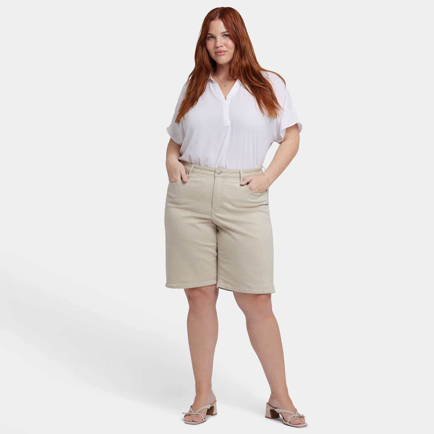 Lilly Denim Shorts In Plus Size - Feather