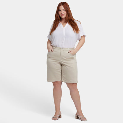 Lilly Denim Shorts In Plus Size - Feather