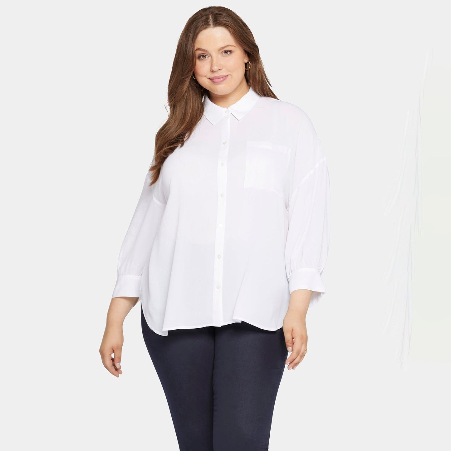 Zoey Blouse in Plus Size - Optic White