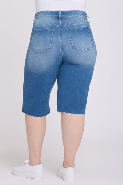 Kristie '80s Bermuda Denim Shorts In Plus Size - Pacifica