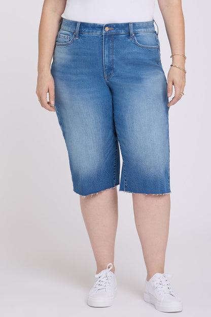 Kristie '80s Bermuda Denim Shorts In Plus Size - Pacifica