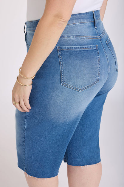 Kristie '80s Bermuda Denim Shorts In Plus Size - Pacifica