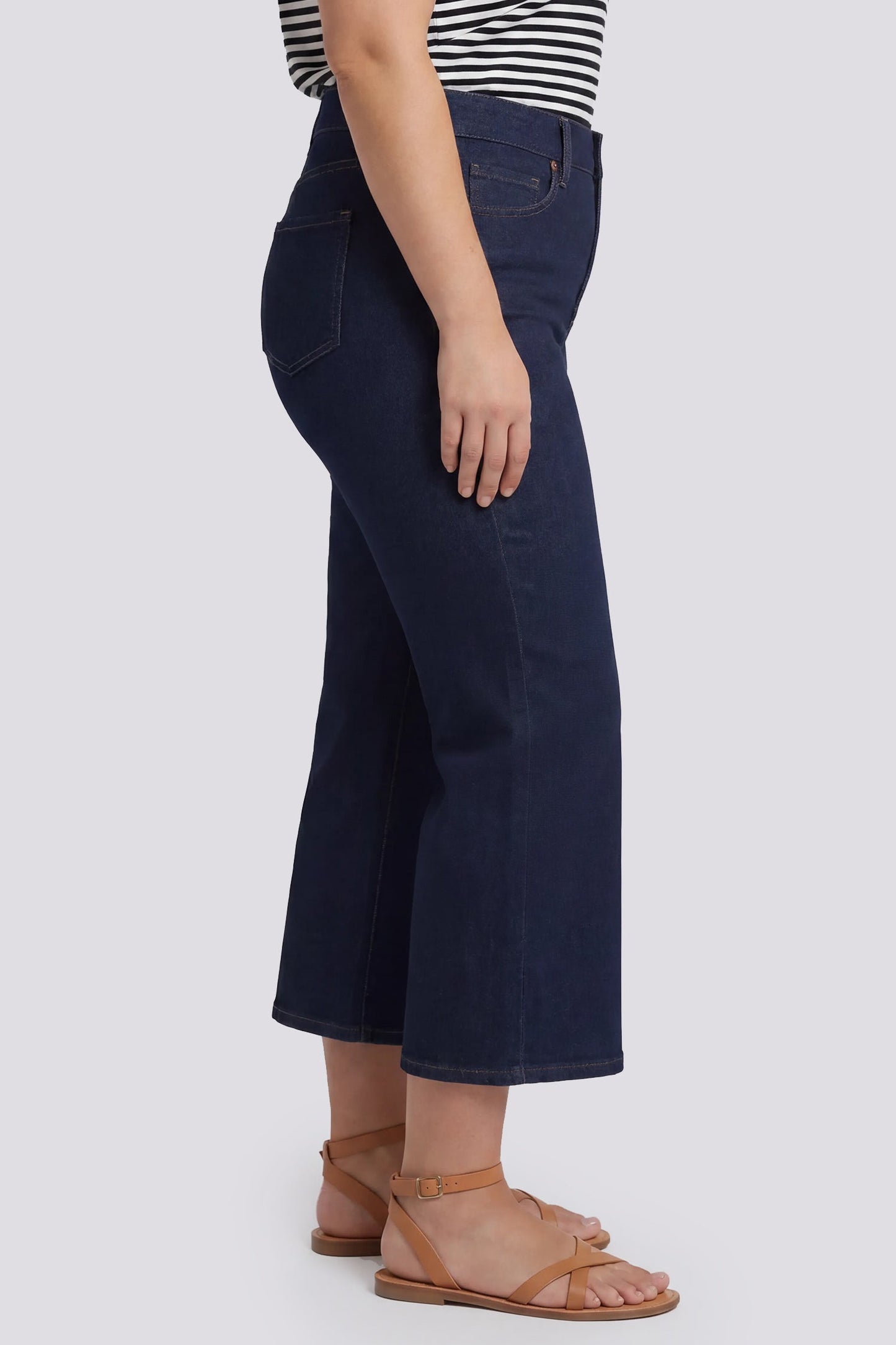 Monica Kick Flare Crop Jeans In Plus Size - Magical