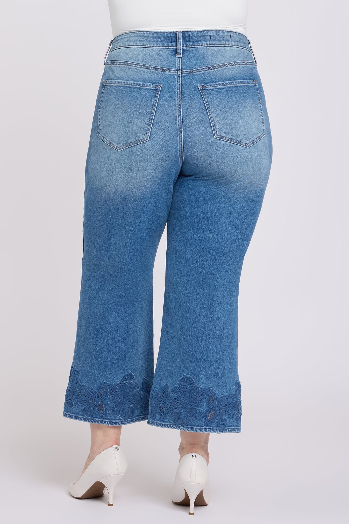 Teresa Wide Leg Ankle Jeans In Plus Size - Port Sea