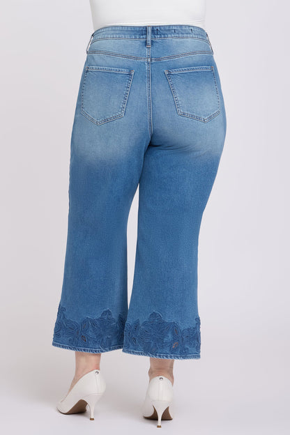 Teresa Wide Leg Ankle Jeans In Plus Size - Port Sea
