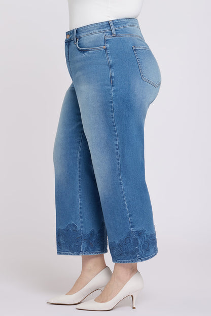 Teresa Wide Leg Ankle Jeans In Plus Size - Port Sea