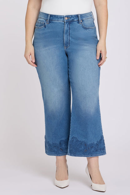 Teresa Wide Leg Ankle Jeans In Plus Size - Port Sea