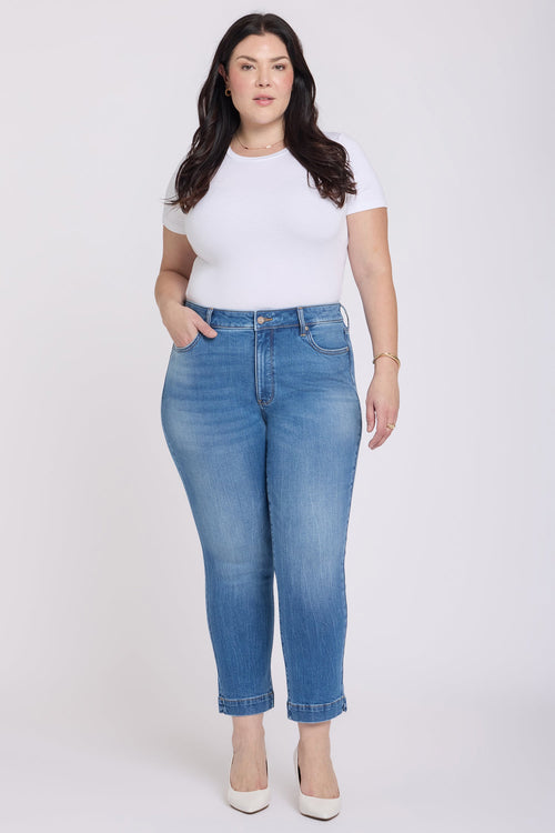 Sheri Slim Straight Ankle Jeans In Plus Size - Pacifica