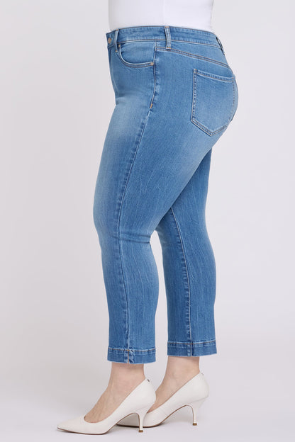 Sheri Slim Straight Ankle Jeans In Plus Size - Pacifica
