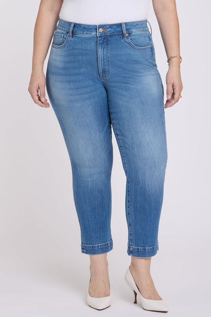 Sheri Slim Straight Ankle Jeans In Plus Size - Pacifica