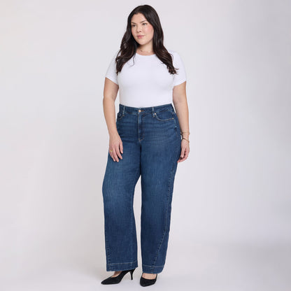 Teresa Wide Leg Jeans In Plus Size - Sunset Villa