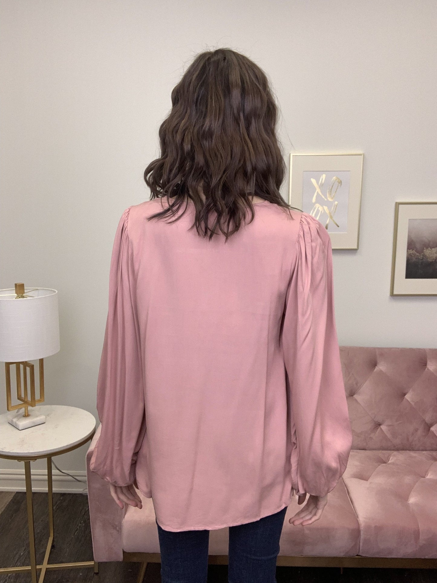 Happy By My Side Women's Puffy Long Sleeve Top