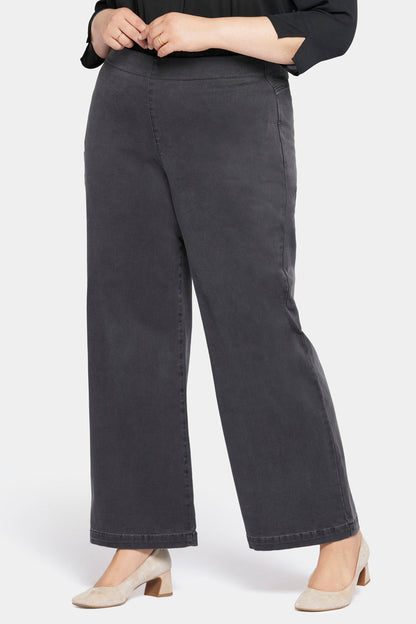 Pull-On Teresa Wide Leg Jeans In Plus Size - Sierra