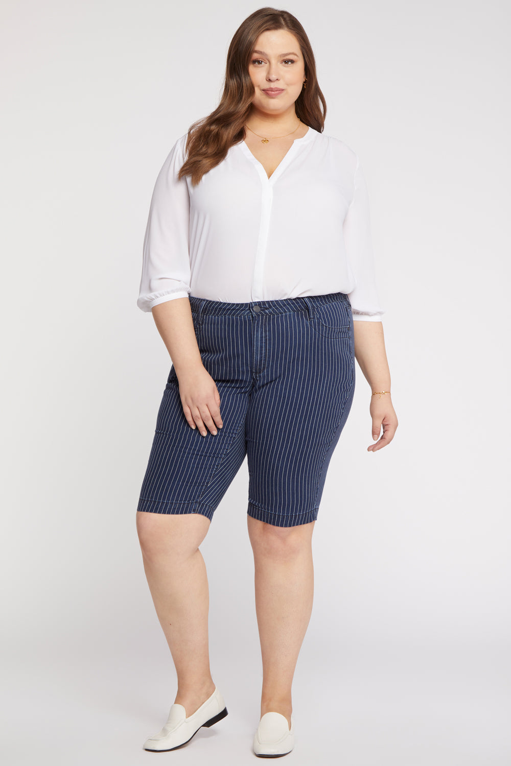 Tailored Bermuda Shorts in Plus Size - Dark Enzyme