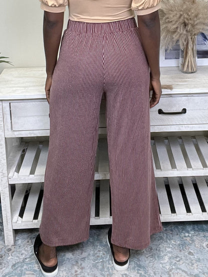 Give Me Space Women's Textured Wide Leg Pants