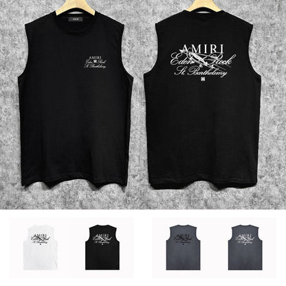 Amiri tank top sketch airplane letterprinting