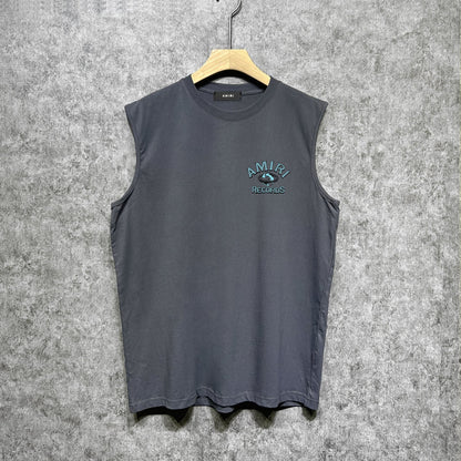 Amiri tank top earth letter printing