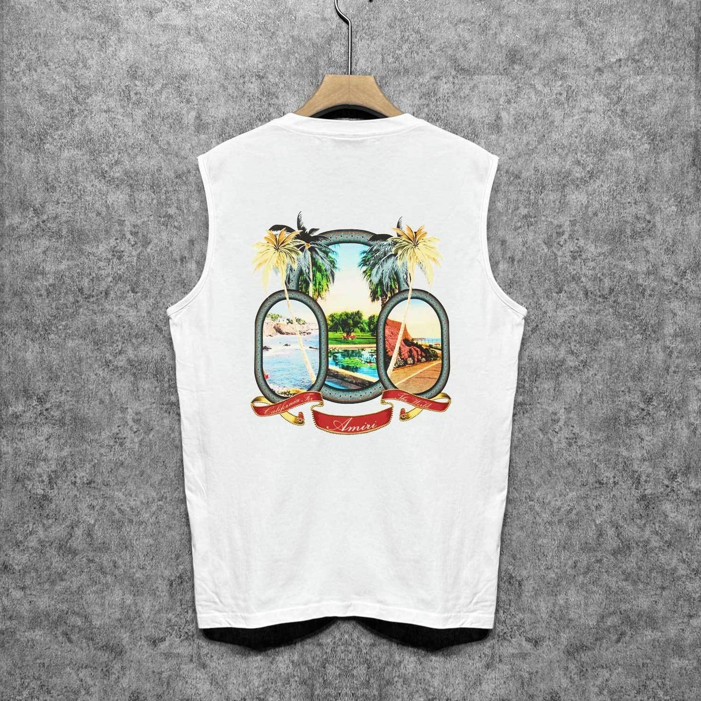Amiri tank top mirror printing
