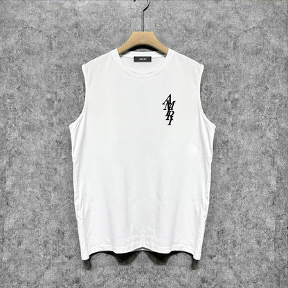 Amiri tank top with vertical overlapping letterprinting