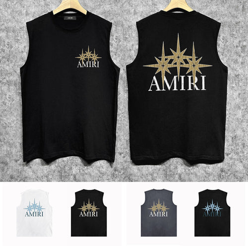 Amiri tank top bone crack star print