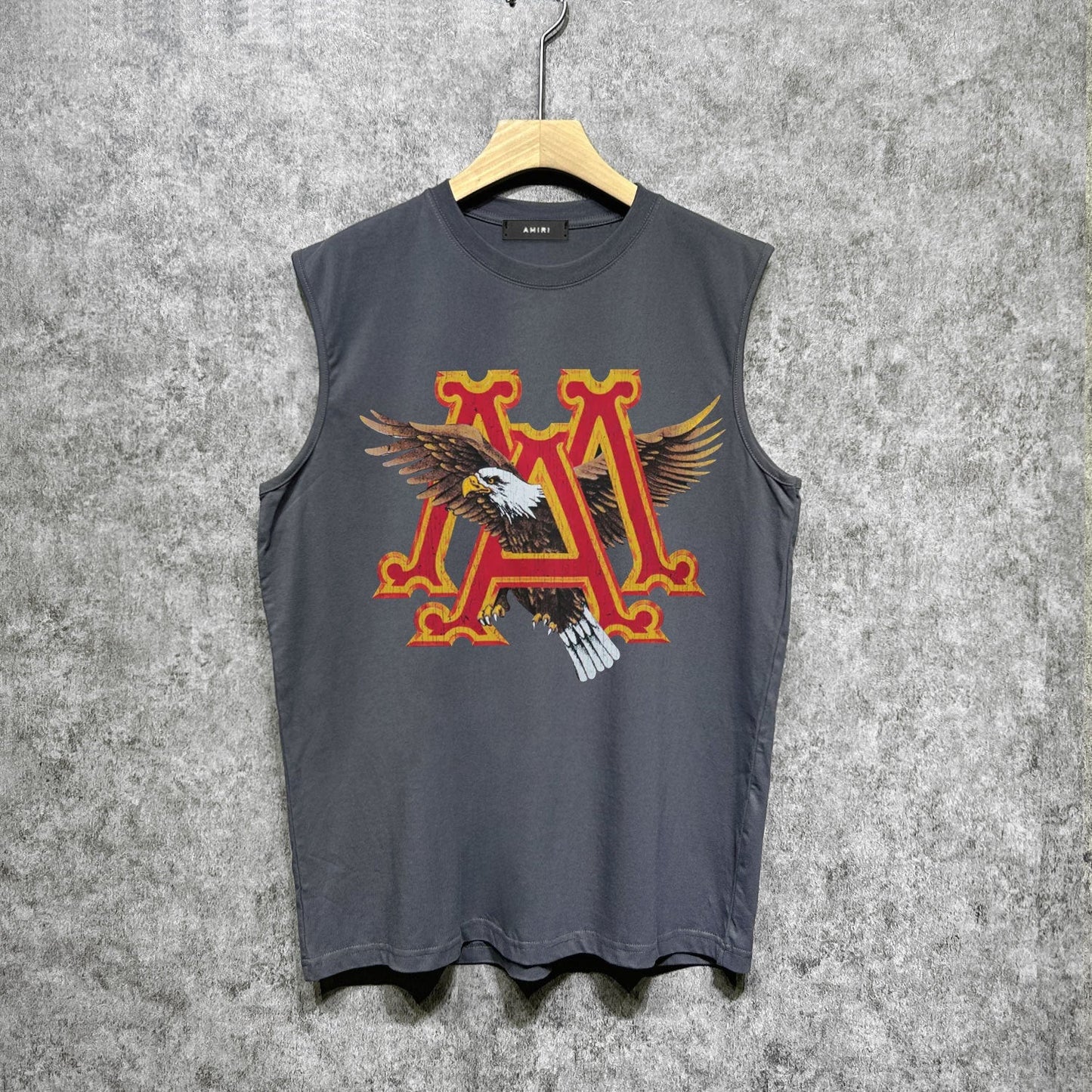 Amiri tank top oil painting flying eagle printing