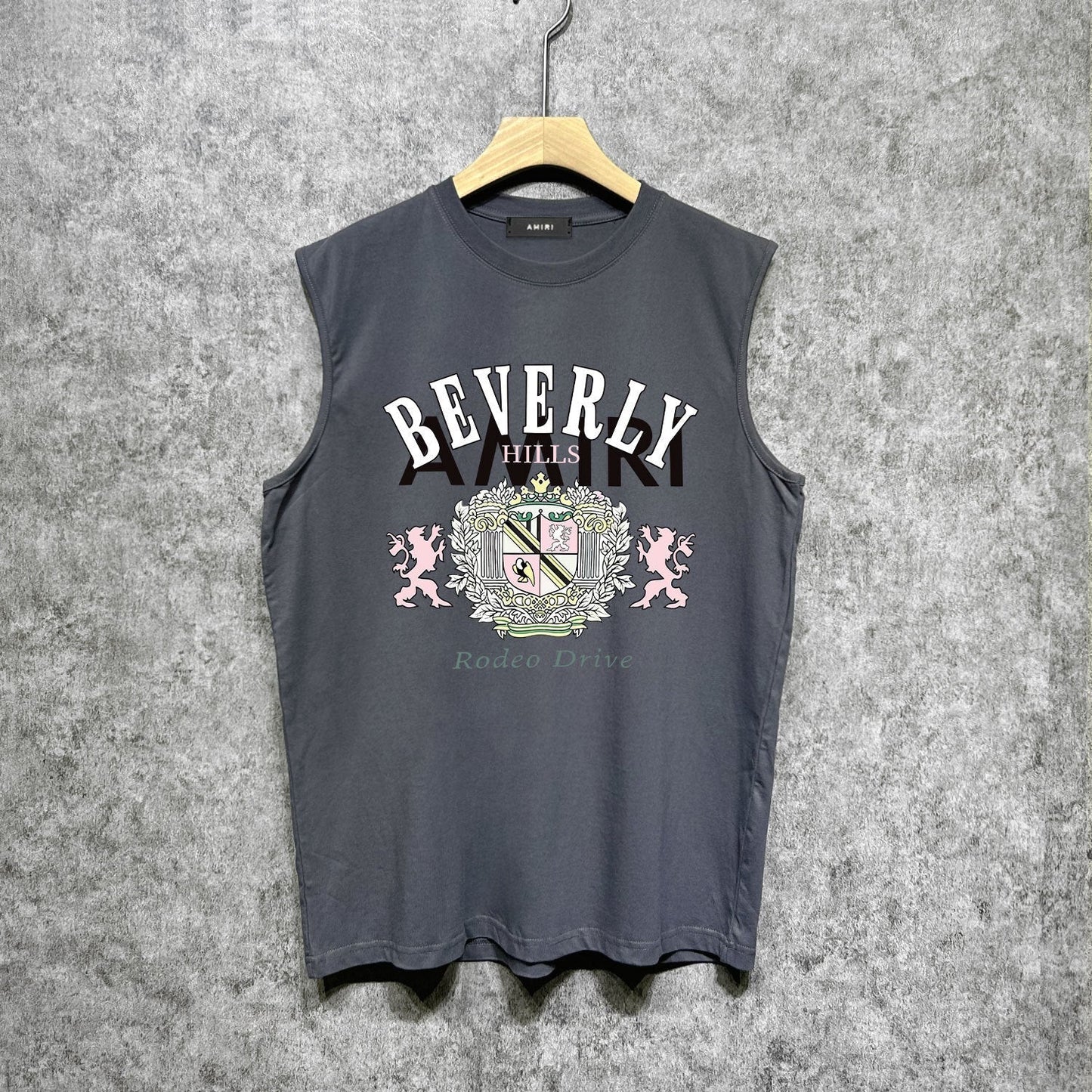 Amiri tank top lion medal printing