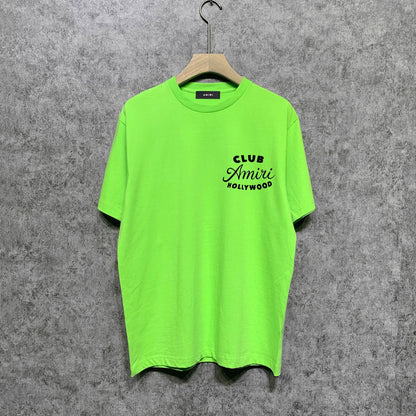 Amiri t shirts hollywood club printing short sleeve