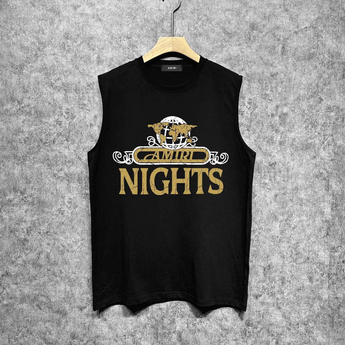 Amiri tank top earth letter printing