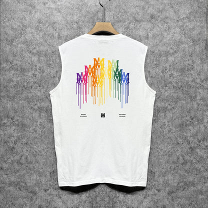 Amiri tank top gradient splash paint printing